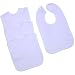 BabyPrem Baby Clothes 12 Pack 100% Cotton Hook & Loop fastening Bibs One size White