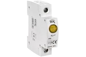 Kanlux Lampe avec voyant à LED, détecteur de réseau, carré jaune, barre Din LED Kli-r