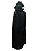 Produktbild Damen Herren Halloween Umhang Karneval Fasching Kostüm Cape mit Kapuze Schwarz,L