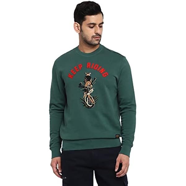 Royal Enfield HYBRID DOWN SWEAT DARK GREY (XL) 44 CM : Amazon.in
