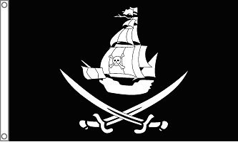 FLAGGE PIRATENSCHIFF 150x90cm - PIRAT FAHNE 90 x 150 cm - flaggen AZ FLAG Top Qualität