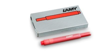 Lamy T10 20 Tintenpatronen 4 Päckchen mit 5 Tintenpatronen, 8 Farben zur Auswahl (insgesamt 20 Tintenpatronen) (rot) - 2
