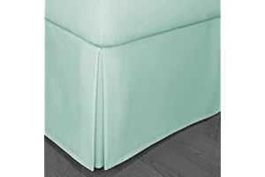 Musbury Polycotton King Box Pleated Base Valance Duck Egg