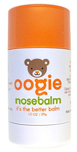 oogiebear Oogie Nosebalm - Hidratar, la reparación y la nariz del bebé Nutrir, cara, labios y cuerpo, prensado en frío, certificado el 100% ingredientes orgánicos - 1Oz (29G) Ungüento/Palo