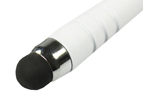 COM-FOUR Mini Touch Pen Metall Baseballschläger Touchstift für Smartphones und Tablets mit Touchscreen (Weiß – 5 Stück) - 4