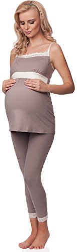 Alles Womens Maternity Pyjama Shake Milk (Beige, 18)
