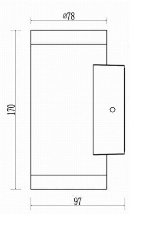 GU10 Außen Wandleuchte – Aluminium Anthrazit Doppelflutig für LED oder Halogen Leuchtmittel Up & Down light - 3