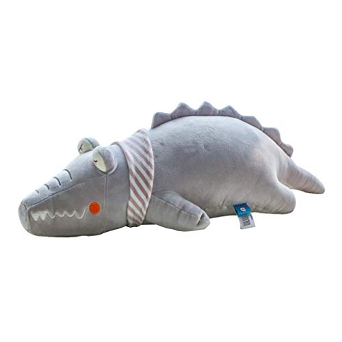 Preisvergleich Produktbild Plüschtier Kuscheltiere Kopfkissen Kuscheltiere Krokodilkissen Mädchen Schlafen Lange Kissen Babybettausstattung (Color : Gray, Size : 75cm / 30 inches)