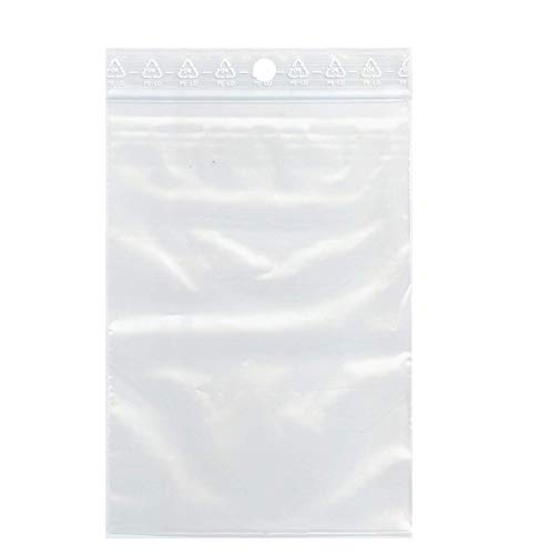 100 bolsa zip 100 x 150 mm bolsas con cremallera de cierre 10 X 15 cm cierre a presión estándar ECE alimentairet compatible congelación