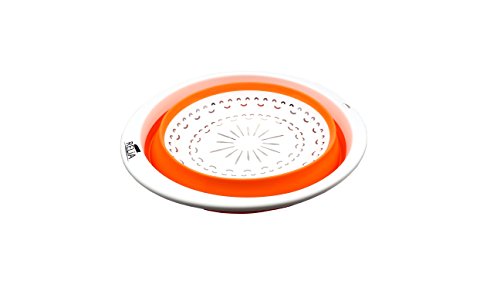 RELiA Seiher Küchensieb faltbar platzsparend (L, orange) - 2