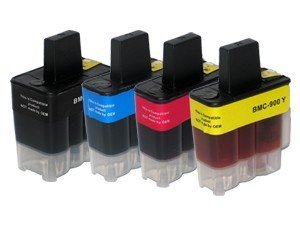 4 Druckerpatronen Tinte für Brother DCP 110C DCP 115C MFC 210C MFC 215C MFC 5440CN ersetzen LC 900