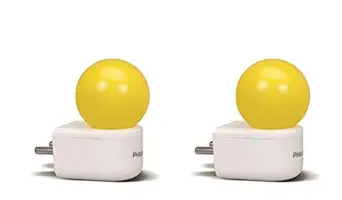 PHILIPS 0.5W LED Bulb, Yellow, Pack of 2, (Joy Vision)