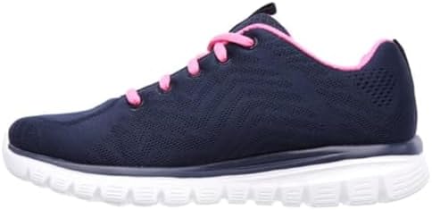 Skechers Graceful Get Connected Scarpe da ginnastica da donna, (Blu navy, rosa acceso.), 38 EU