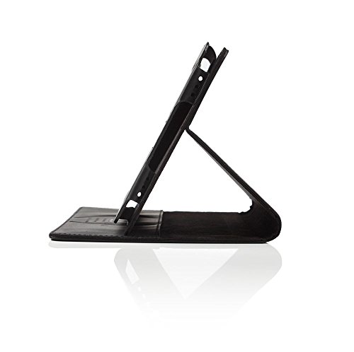 BORIYUAN Echt Ledertasche Case Hülle für den neuen AMAZON KINDLE Paperwhite 2015 300 ppi-Display , 6 Zoll / Kindle Paperwhite 2014 2013 2012 Schutzhülle Hülle Tasche Leder Case Smart Cover aus echtem Leder mit Standfunktion im Bookstyle(schwarz) - 3