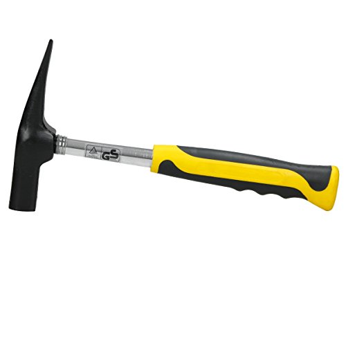 ECD Germany Maurerhammer 600 g Rheinischer Stahlrohrstiel verchromt - 2