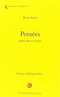 Book's Cover of Pensées : Opuscules et lettres