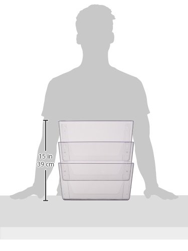 Deflect-o - Soporte de pared para documentos  A4  3 unidades   transparente
