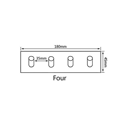 Haken Selbstklebend, PHOEWON 304 Edelstahl Handtuchhaken ohne Bohren Wandhaken Kleiderhaken Selbstklebend Hakenleiste Handtuchhalter Handtuch Haken für TüRen, Bad, KüChe, Schlafzimmer – 4 Haken - 4