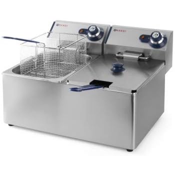Friggitrice Elettrica Professionale 2x8 Litri - Acciaio Inox, Termostato Regolabile 60-190°C, 2x3250W - Foto 13