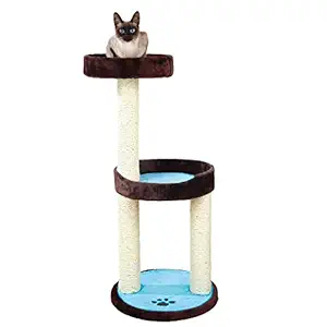 Trixie: - Lugo Scratching Post | Offer Your Kitty The Possibility to Play & Act Out Their Natural Scratching Habit, Without Damaging The Furniture | Supports Claw Care ? 43 x 43 x 102 cm