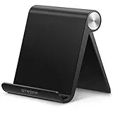 STRIFF Multi Angle Mobile Stand. Phone Holder for iPhone, Android, Samsung, OnePlus, Xiaomi. Portable,Foldable Cell Phone Stand.Perfect for Bed,Office, Home,Gift and Desktop (Black)