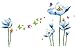 Produktbild Blaue Blume Entfernbarer Wandaufkleber Pvc