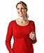 Carriwell Kaj Long Sleeve Nursing and Maternity Top (Medium, Pompeian Red)