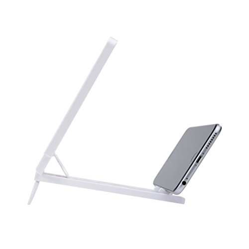 UEETEK Amplificatore video con videoclip HD per cellulari con amplificatore a schermo universale con supporto per pieghevole (bianco)