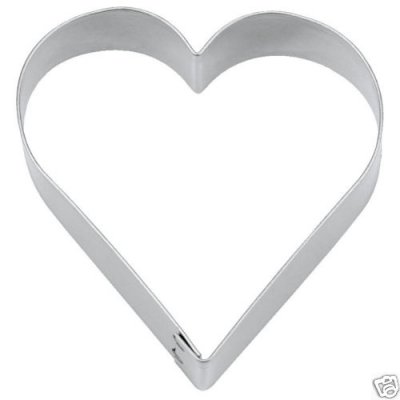 Städter 051089 Ausstechform -Herz, Weißblech, Durchmesser 18 cm, silber, 18 x 18 x 3 cm