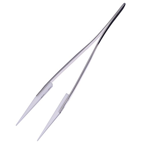 WOLFTEETH Keramik-Pinzette mit Edelstahl Präzisions-Coil Klemme hitzebeständige Keramik Spitzpinzette 1500 Celsius elektrostatische Prävention 1097