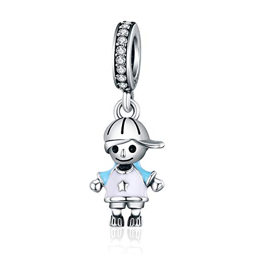 Jewelry Brothers Charms Le Meilleur Prix Dans Amazon Savemoney Es - hsuming my cute little brother charm bead 925 sterling silver diy jewelry bead fits snake chain