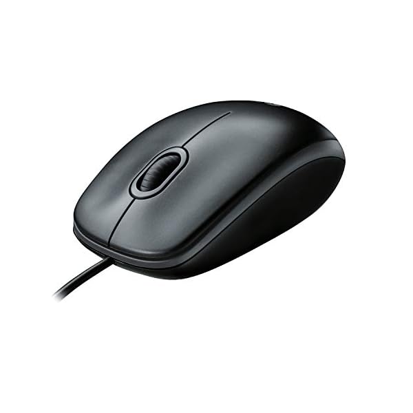 Logitech M100 Ratón con Cable USB, 3 Botones, Seguimiento Óptico 1000 DPI, Ambidiestro, PC/Mac/Portátil, Negro