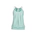 Produktbild BHYDRY Frauen Sommer lose geknitterte O Neck Cami Tank Tops Weste Bluse(Grün,M)