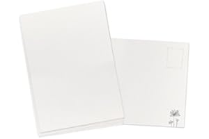 ‎EINE DER GUTEN 50 Blanko Aquarellpapier Postkarten, weiß im A6 Format, 300g Karton zum selbst gestalten, leere DIY Karten zum Selbstbeschreiben und Selbstbedrucken für Kinder und Erwachsene, klimaneutral