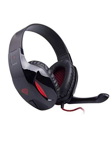 Natec Genesis Genesis H44 Binaural Diadema Negro, Rojo Auricular con micrófono - Auriculares con micrófono (PC/Juegos, Binaural, Diadema, Negro, Rojo, CE, Alámbrico)