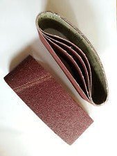 10 Stück, je 2 x Korn 40,60,80,120,180 gemischt Schleifbänder Schleifband Bandschleifer 75x533mm