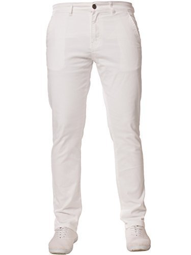 Enzo Stretch Chinos Ez348 Wht Desertcart Seychelles