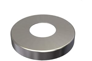 Sellon24® Rosetas de acero inoxidable V2A para diámetro de 42,4 x 2,0 mm, perfil de 40 x 40 mm, tubo cuadrado de 50 x 50 mm (Ø105 mm para tubo de 42,4 x 2,0 mm)