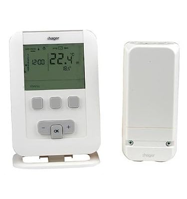 Hager sas - Thermostat ambiance programmable - HAGER radio EK560 à piles LR3 - : EK560