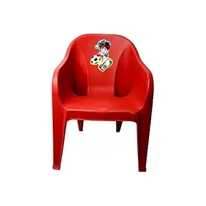 AASA Strong and Durable Kids Chair for Study (Plastic, Red, 21Inches *16Inches)