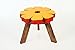 Children's Solid Wood Stool "Flower" (brown)