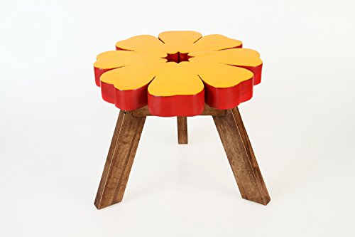 Children's Solid Wood Stool "Flower" (brown)