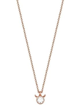 ESPRIT Zodiac Damen-Kette mit Anhänger ES-TAURUS Sternzeichen teilvergoldet Zirkonia transparent - ESNL03215C420
