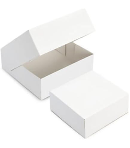 Scatole Pasticceria Con Finestra - 32x32x10 Cm, Set Da 50, Bianco - Foto 6