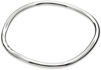 Tubed Soft Wave Silver Bangle