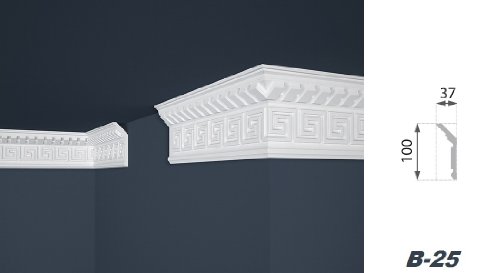 10 Meter Eckprofile Styroporleisten Deckenprofile Stuck 37x100mm B-25 - 2