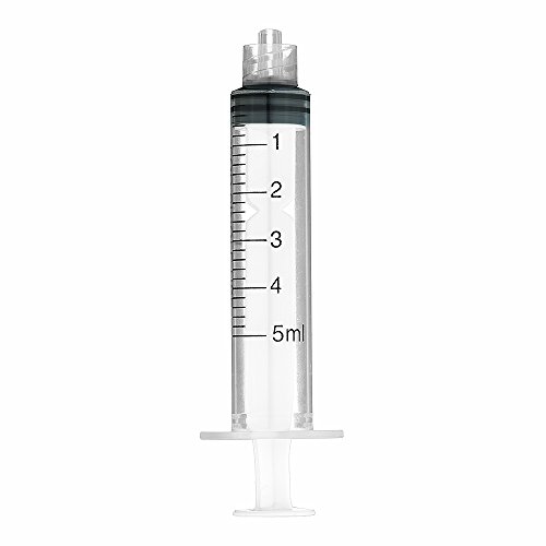 5 ml Spritzen mit 18 G 2,5 cm Stumpfe Spitze Füllen Nadeln und Aufbewahrung Kappen (Luer Lock) - 5