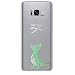 Produktbild Hungrig Telefon Hülle/Case für Samsung Galaxy S8 (G950) mit Displayschutzfolie / Silikon Weiches Gel/TPU / iCHOOSE / Grüner Dinosaurier