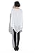 LATH.PIN Ladies Long Bat Sleeve Shirt Oversized Block Skull Poncho with Fringe FZD2969