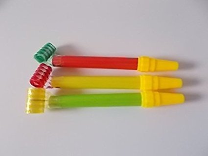 Preisvergleich Produktbild lustige Puste-Zeichentrick Stars- Röhrchen für Kleinkinder ohne Klang!! (3 x Pusteröhrchen)